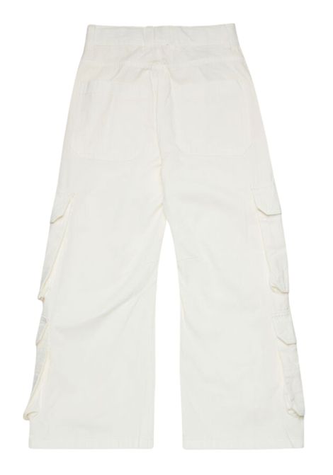 White cotton trousers for girls DIESEL | J02220KXBJ1/DELBIANCO