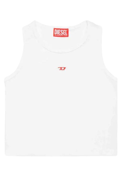 T-shirt bambina bianca in cotone DIESEL | J02238/MABIANCO