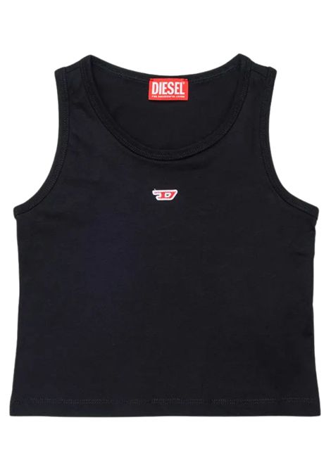 T-shirt bambina nera in cotone DIESEL | J02238/MANERO