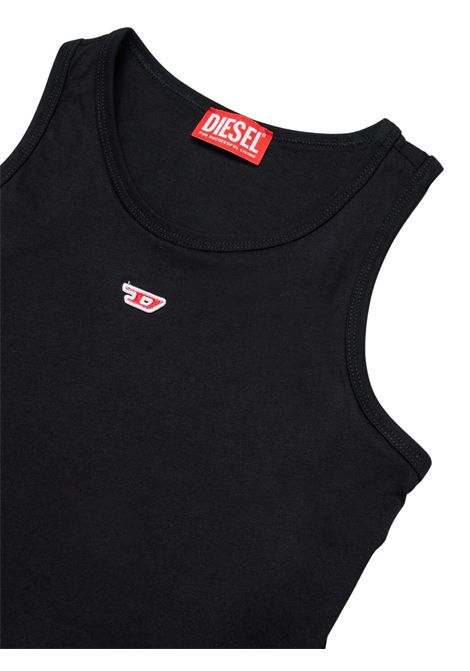 T-shirt bambina nera in cotone DIESEL | J02238/MANERO