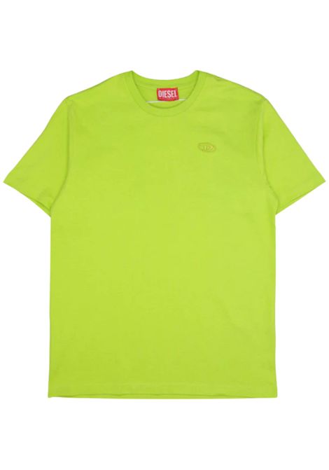 T-shirt bambino verde in cotone DIESEL | J02276/MAVERDE ACIDO