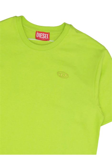 T-shirt bambino verde in cotone DIESEL | J02276/MAVERDE ACIDO