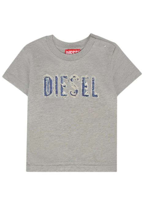 Gray cotton baby T-shirt DIESEL | K00615KYAYS/DELGRIGIO