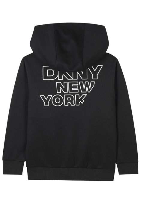 Black cotton sweatshirt for children DKNY | D62233/SUNERO
