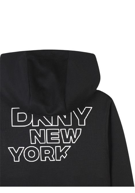Black cotton sweatshirt for children DKNY | D62233/SUNERO