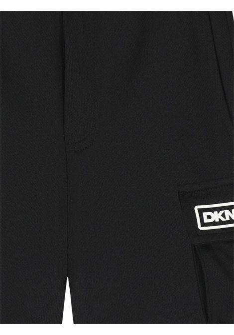Black cotton Bermuda shorts for children DKNY | D62241/SUNERO