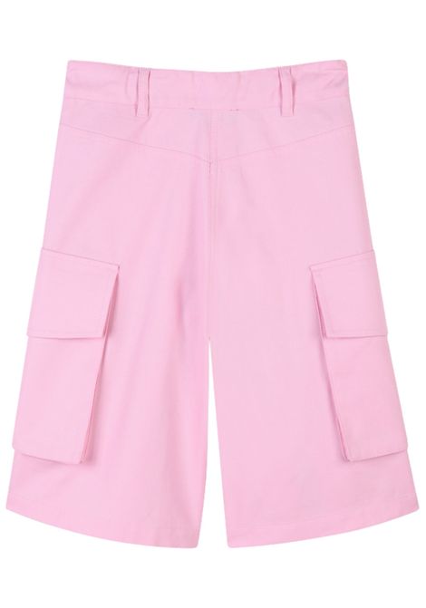 Shorts bambina rosa in cotone e lino DKNY | D62273/SUROSA