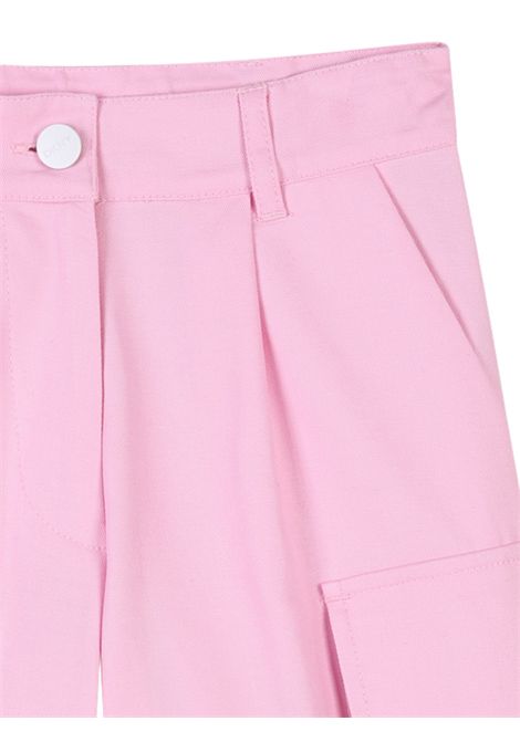 Shorts bambina rosa in cotone e lino DKNY | D62273/SUROSA