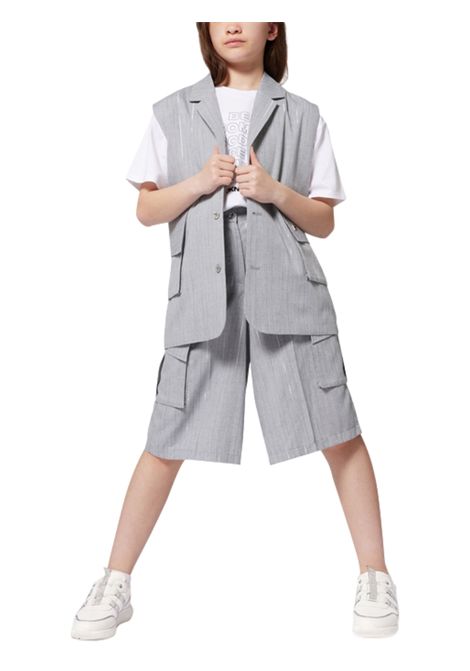 Shorts bambina in misto viscosa DKNY | D62274/SUGRIGIO