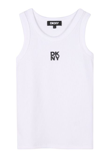 T-shirt bambina nera bitessuto DKNY | D62313/SUNERO