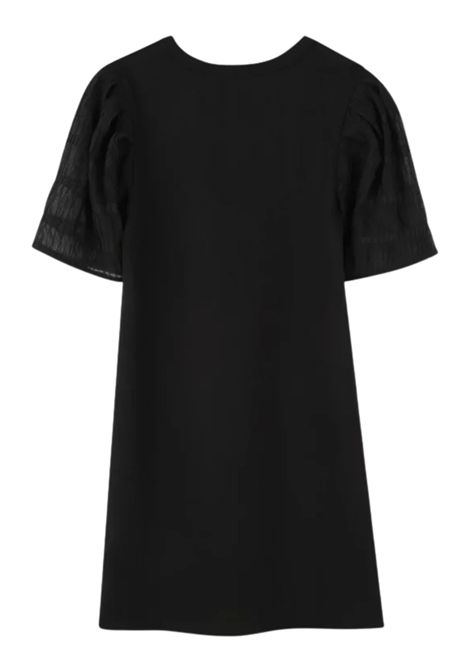 Abito bambina nero in viscosa DKNY | D62319/SUNERO