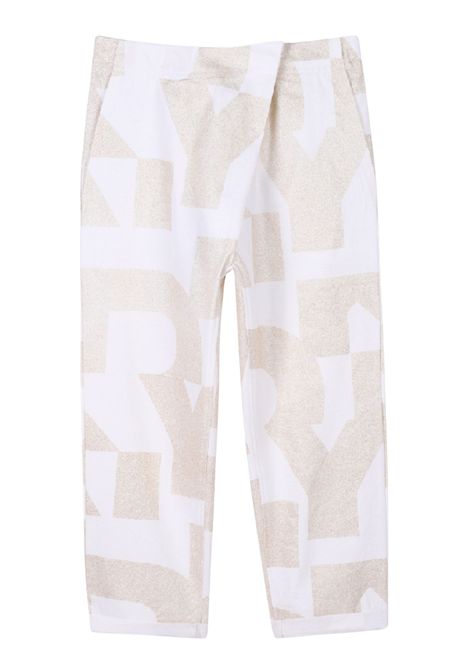 Pantalone bambina in cotone e lino DKNY | D62335/SUPANNA