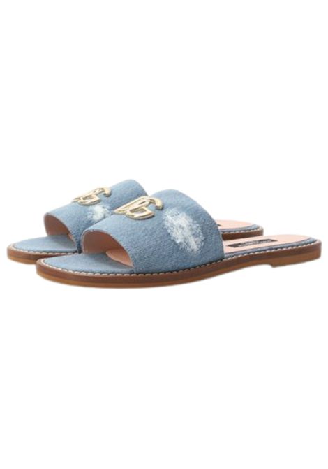 Sandali bambina in cotone denim DOLCE E GABBANA | D11285/PIADENIM