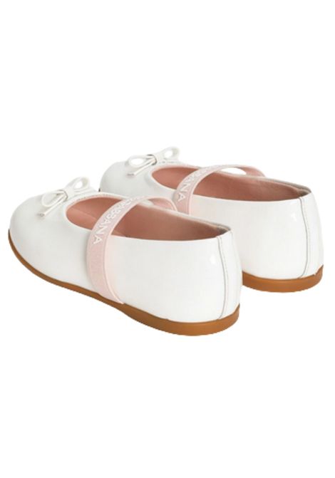 Ballerine bambina bianche con fiocco DOLCE E GABBANA | D11294/PIABIANCO