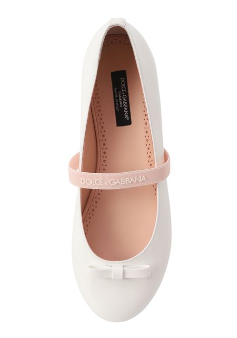 Ballerine bambina bianche con fiocco DOLCE E GABBANA | D11294/PIABIANCO