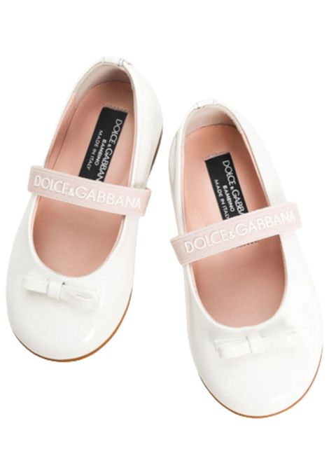 Ballerine bambina bianche con fiocco DOLCE E GABBANA | D11294/PIABIANCO