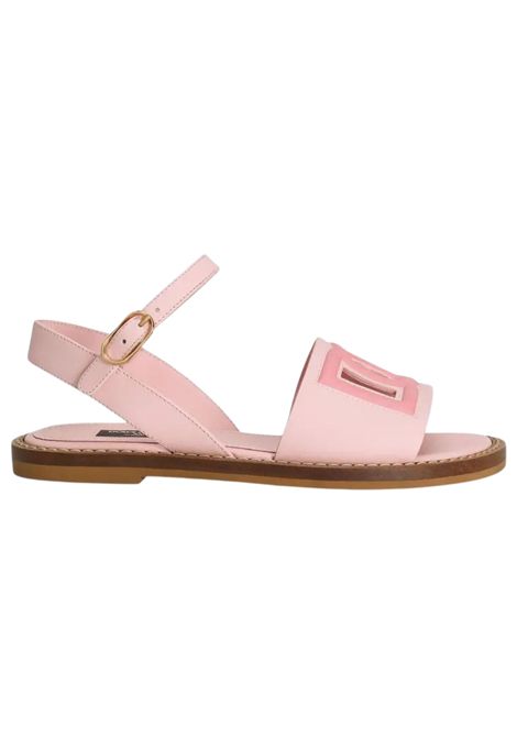 Sandali bambina rosa in pelle DOLCE E GABBANA | D11308/PIAROSA