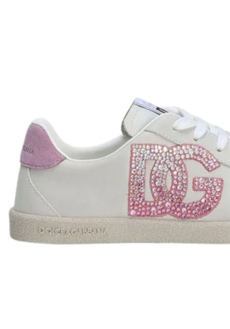 Scarpe bambina bianche in pelle DOLCE E GABBANA | D11324/PIABIANCO