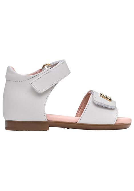 Sandali bambina bianchi in pelle DOLCE E GABBANA | D20099/PIABIANCO