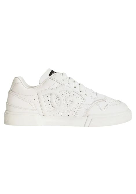 Kids' white sneakers with embossed logo DOLCE E GABBANA | DA5283/CEBIANCO