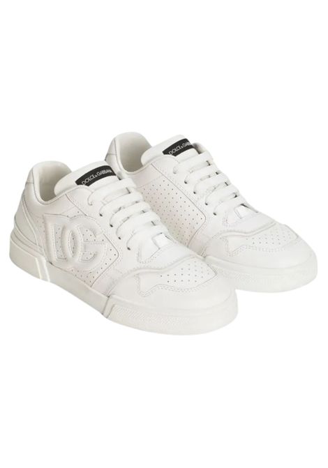 Kids' white sneakers with embossed logo DOLCE E GABBANA | DA5283/CEBIANCO