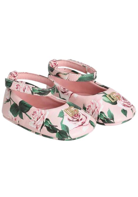 Pink leather baby ballerinas DOLCE E GABBANA | DK0065/PIAROSA