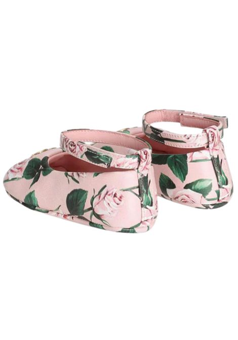 Pink leather baby ballerinas DOLCE E GABBANA | DK0065/PIAROSA
