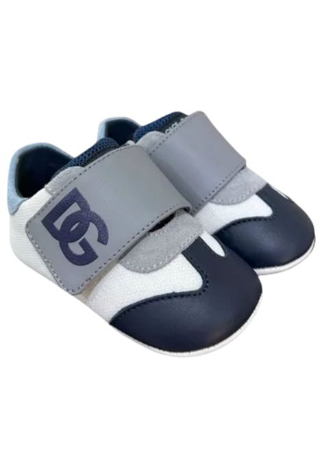 Blue leather baby shoes DOLCE E GABBANA | DK0148/PIABLU