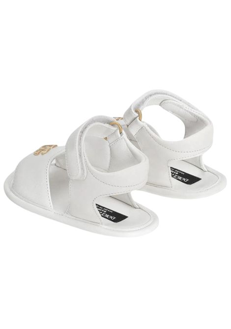Sandali neonato bianchi in pelle DOLCE E GABBANA | DK0157/PIABIANCO