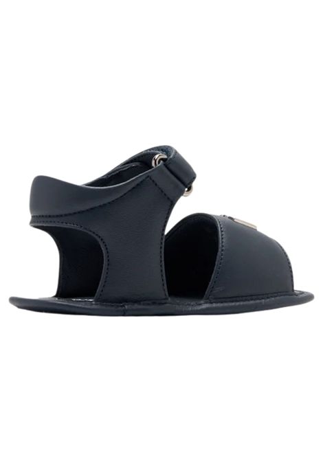 Sandali neonato blu in pelle DOLCE E GABBANA | DK0157/PIABLU