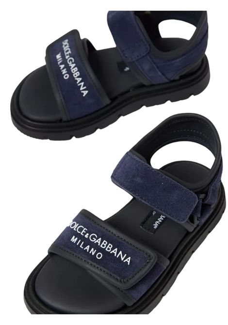 Sandalo bambino in pelle scamosciata DOLCE E GABBANA | DL0085/PIABLU