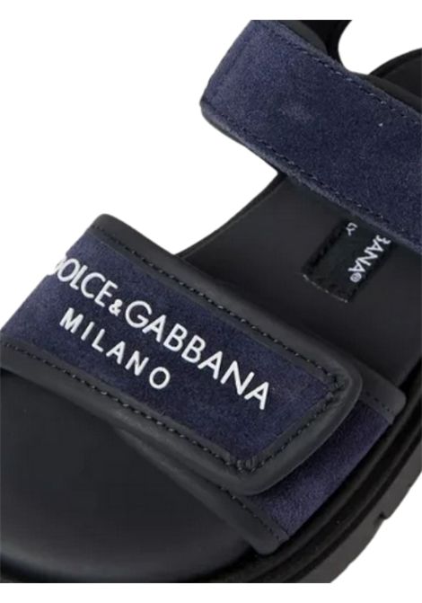 Sandalo bambino in pelle scamosciata DOLCE E GABBANA | DL0085/PIABLU