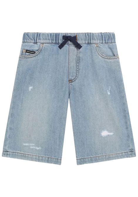 Children's Bermuda shorts in denim cotton DOLCE E GABBANA | L43Q69/MADENIM