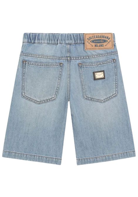 Bermuda bambino in cotone denim DOLCE E GABBANA | L43Q69/MADENIM