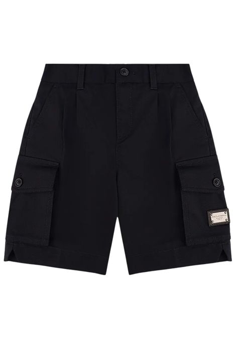Blue cotton Bermuda shorts for children DOLCE E GABBANA | L43Q70/MABLU