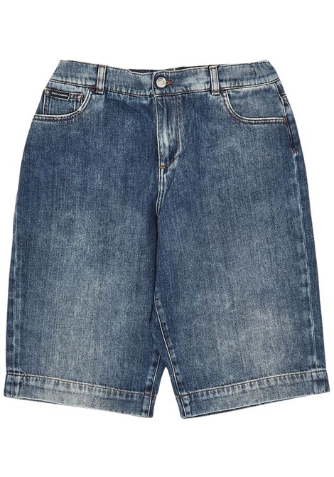 Children's Bermuda shorts in denim cotton DOLCE E GABBANA | L43Q71/MADENIM