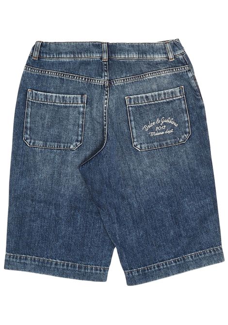 Children's Bermuda shorts in denim cotton DOLCE E GABBANA | L43Q71/MADENIM