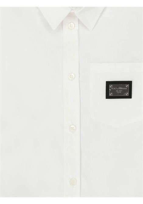 Camicia bambino bianca in cotone DOLCE E GABBANA | L43S75FUEA/MABIANCO