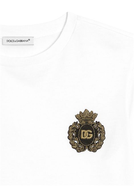 T-shirt bambino bianca in cotone DOLCE E GABBANA | L4JTHUG7/MABIANCO
