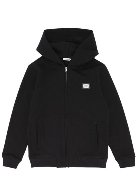 Black cotton sweatshirt for children DOLCE E GABBANA | L4JW2V/CENERO