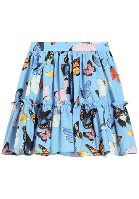 Gonna bambina azzurra in cotone DOLCE E GABBANA | L54I58/MAAZZURRO