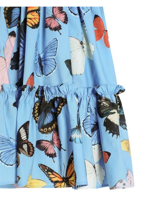 Gonna bambina azzurra in cotone DOLCE E GABBANA | L54I58/MAAZZURRO