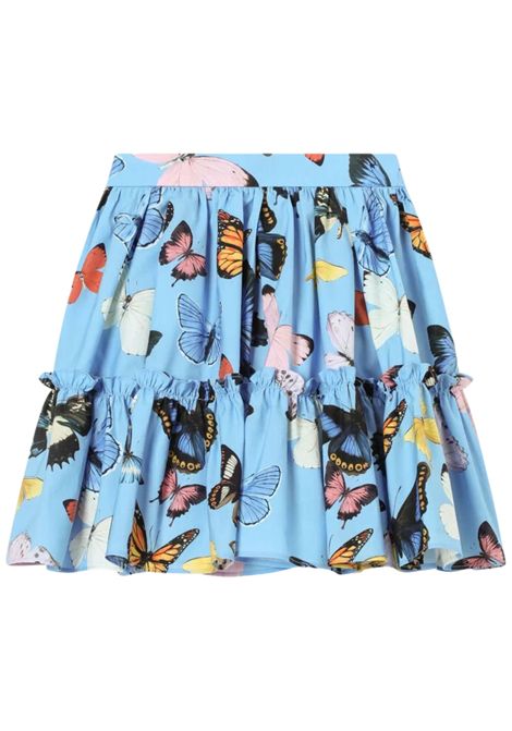 Gonna bambina azzurra in cotone DOLCE E GABBANA | L54I58/MAAZZURRO