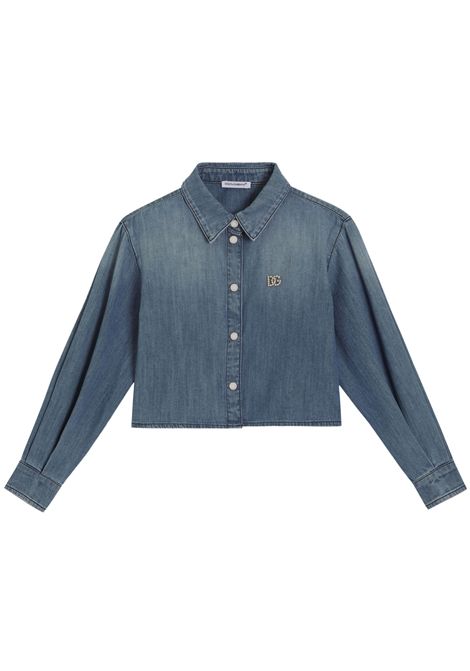 Girls' denim cotton shirt DOLCE E GABBANA | L56S32/CEDENIM