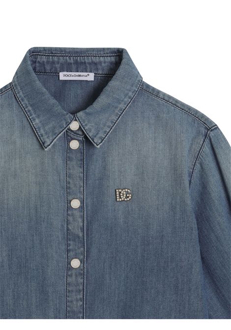 Girls' denim cotton shirt DOLCE E GABBANA | L56S32/CEDENIM