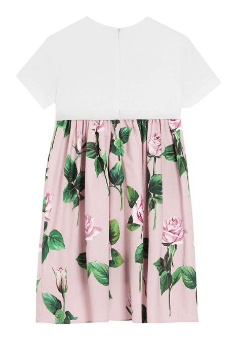 Pink cotton dress for girls DOLCE E GABBANA | L5JD9R/MAROSA