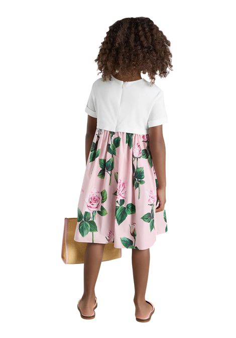 Pink cotton dress for girls DOLCE E GABBANA | L5JD9R/MAROSA
