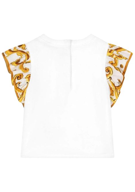 White cotton blouse for girls DOLCE E GABBANA | L5JTNS/MABIANCO