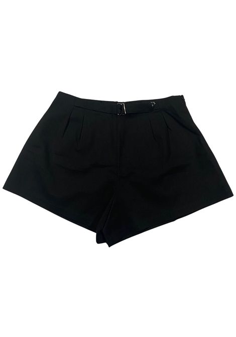 Shorts bambina nero in cotone DONDUP | DFBE023/SUNERO