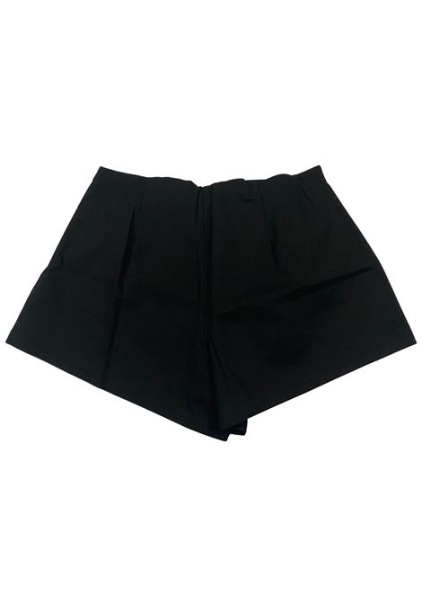 Shorts bambina nero in cotone DONDUP | DFBE023/SUNERO